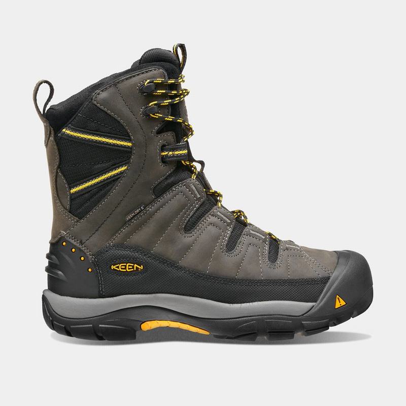 Keen Summit County Waterproof - Erkek Kışlık Bot - Koyu Zeytin Yeşili/Siyah - Türkiye (325167DEA)